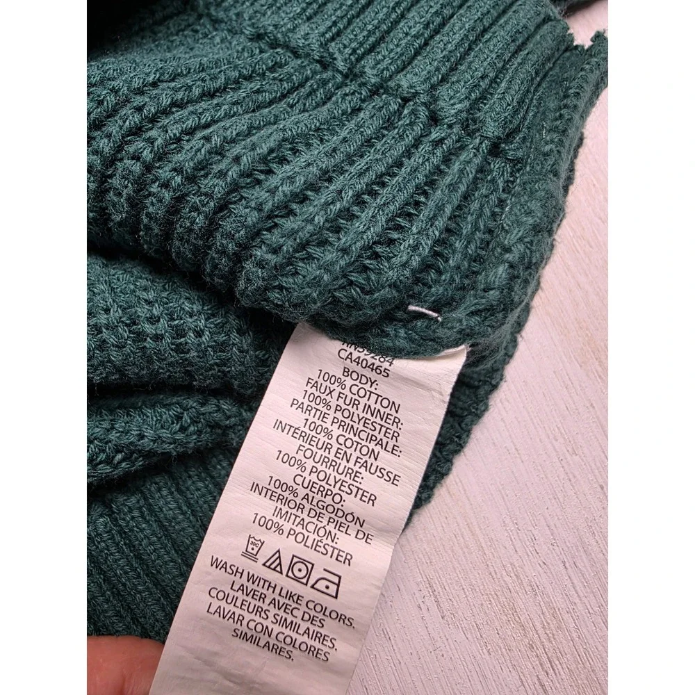 The Childrens Place Green Quarter Zip Sherpa Shaker Knit Sweater 12-18M